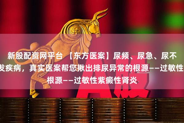 新股配资网平台 【东方医案】尿频、尿急、尿不尽？4类高发疾病，真实医案帮您揪出排尿异常的根源——过敏性紫癜性肾炎